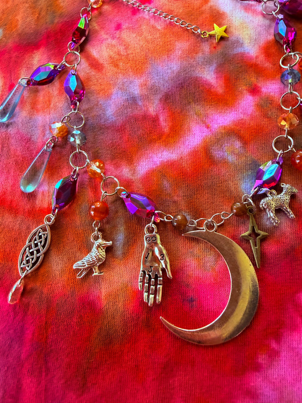 Blood Moon - Resin Crystal Charm Choker