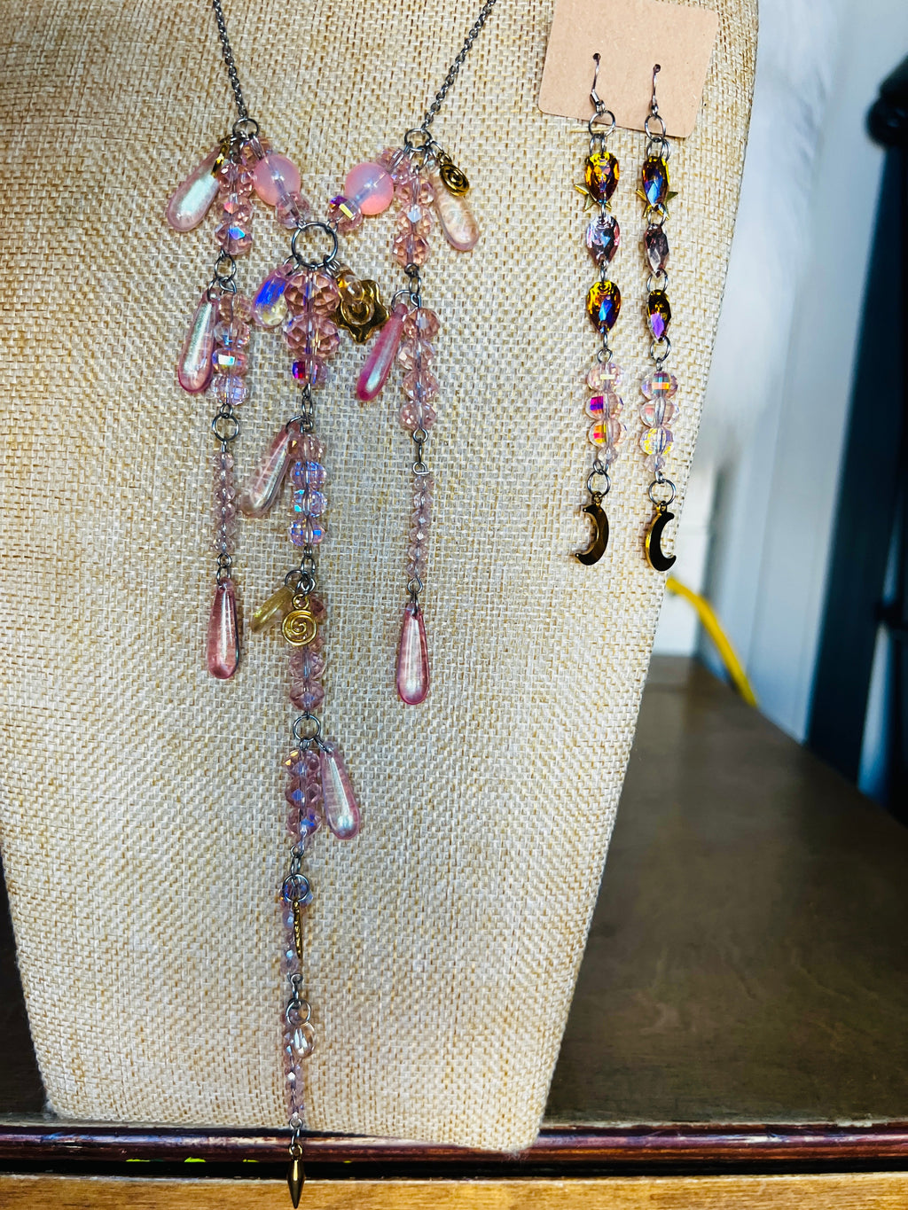 Custom Moon Set - Crystal Third Eye Choker + Drip Chain + Earrings