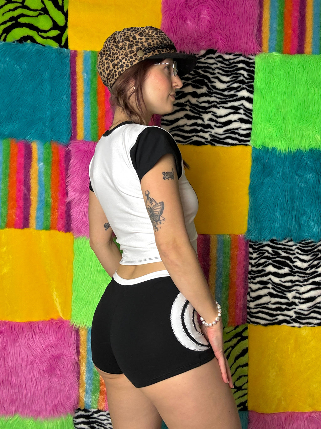 Into the Portal - Mid-rise Shorties (Black/White - RTS)