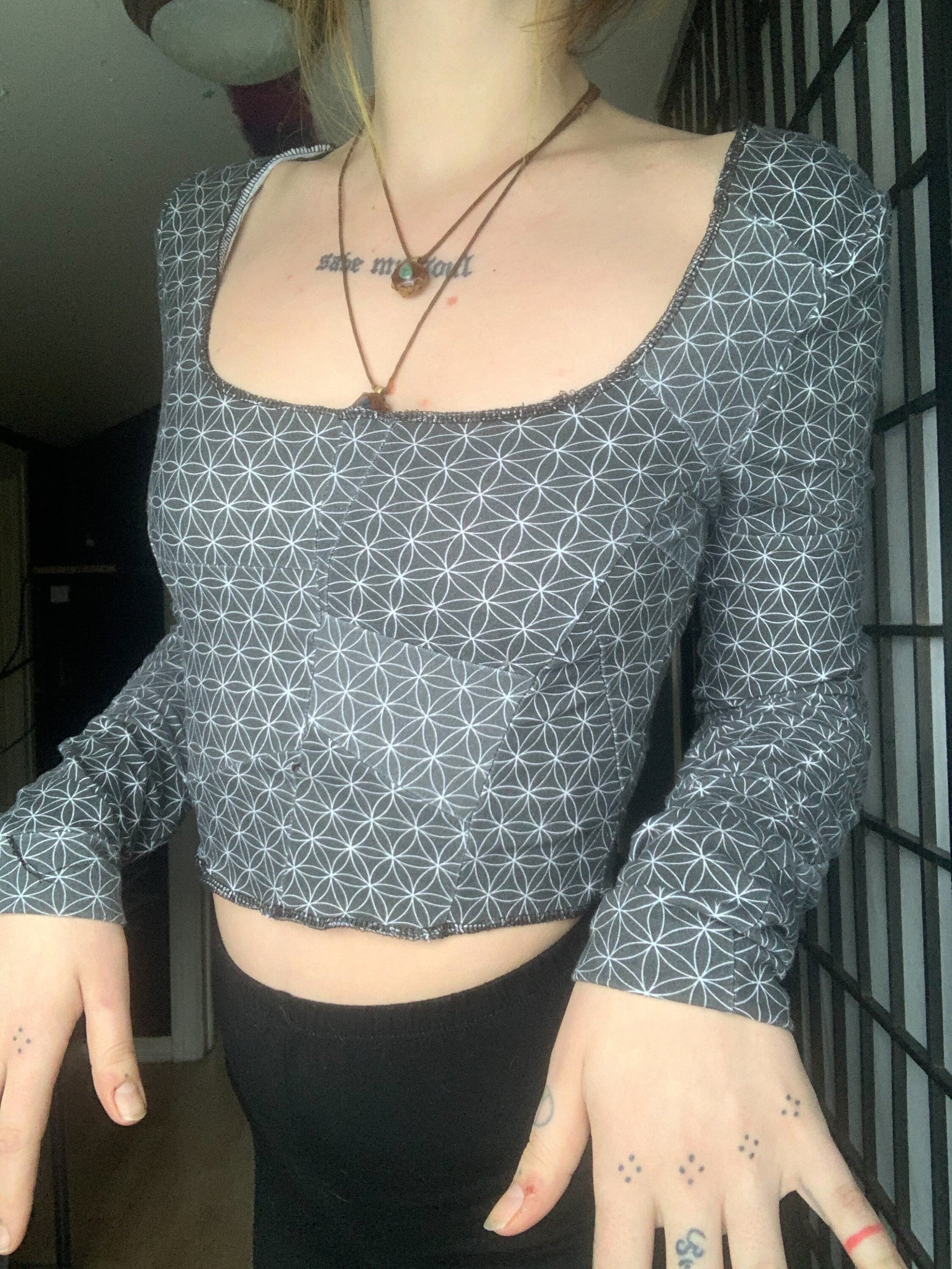 MTO Eden Zero-Waste Patchwork Cropped Longsleeve
