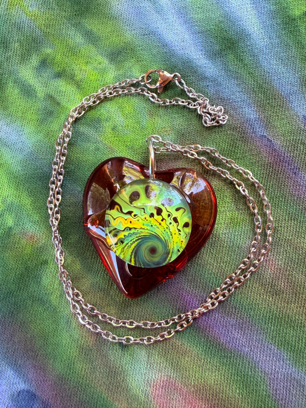 Call of the Mountain - Portal Heart Pendant + 18 inch chain