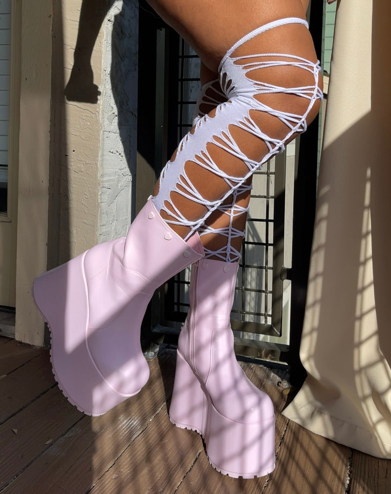 Siren Thigh High Braided socks (ᴍᴀᴅᴇ ᴛᴏ ᴏʀᴅᴇʀ)