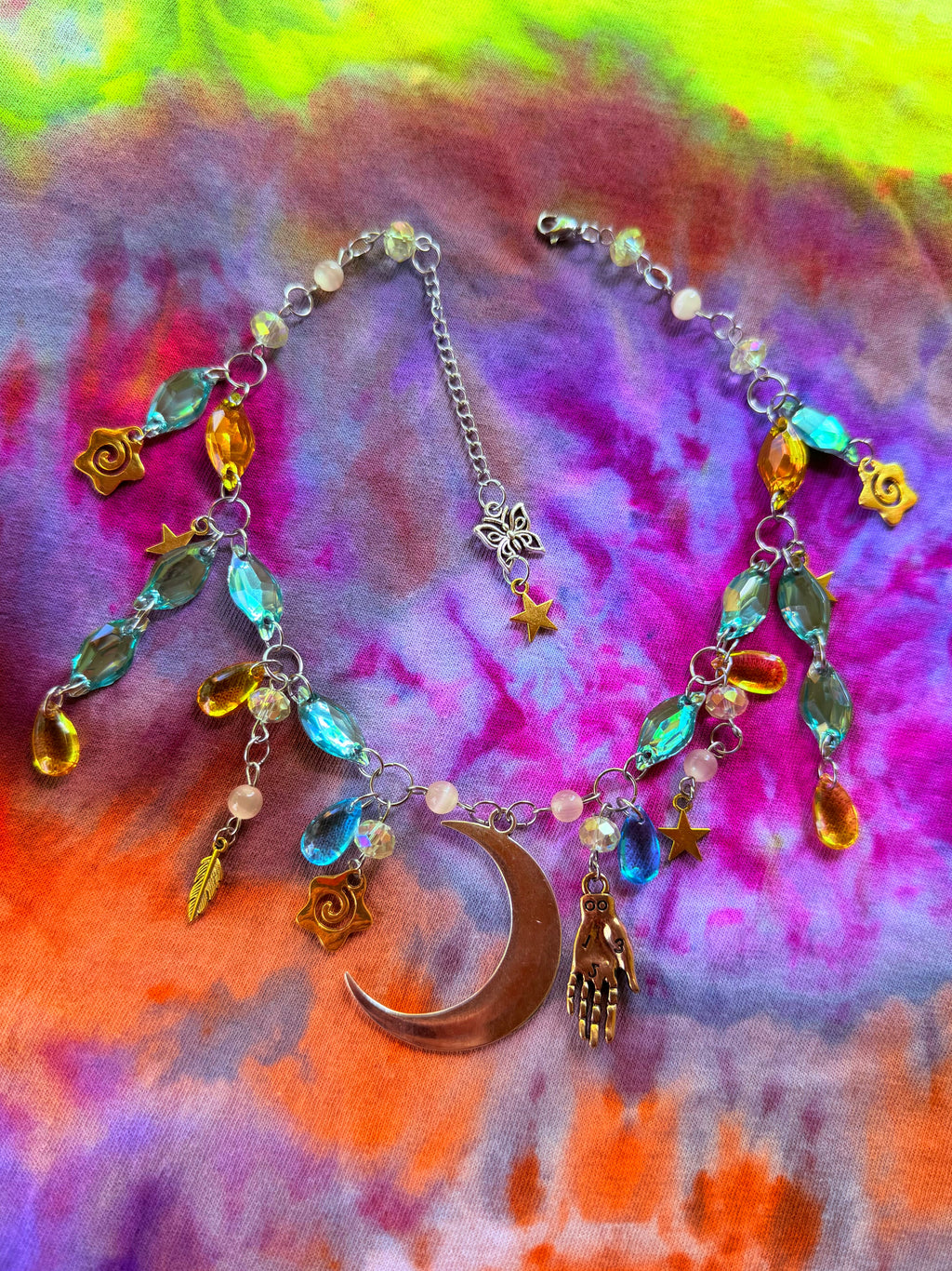 Heavenly Peace - Resin Crystal Charm Choker