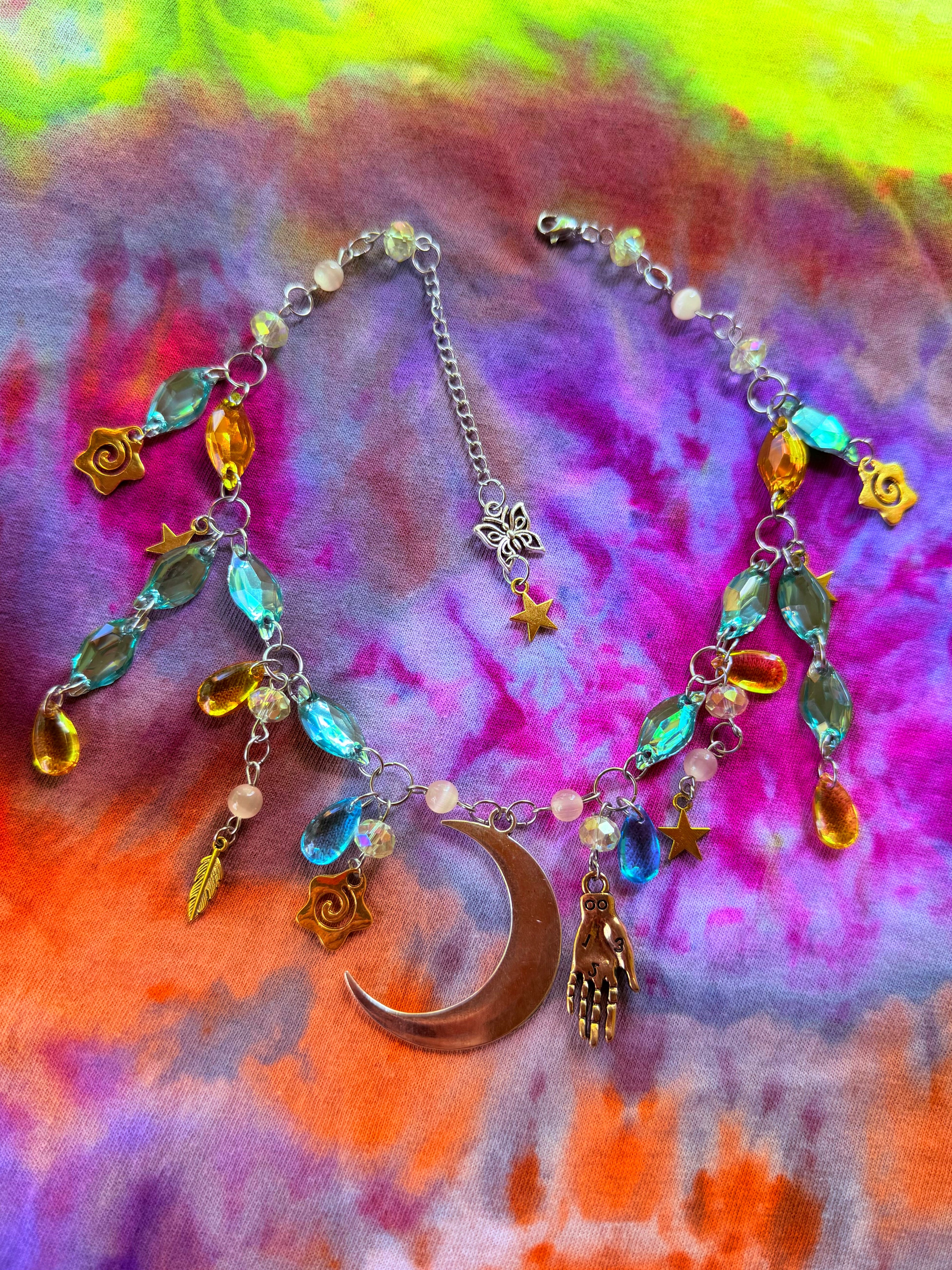 Heavenly Peace - Resin Crystal Charm Choker