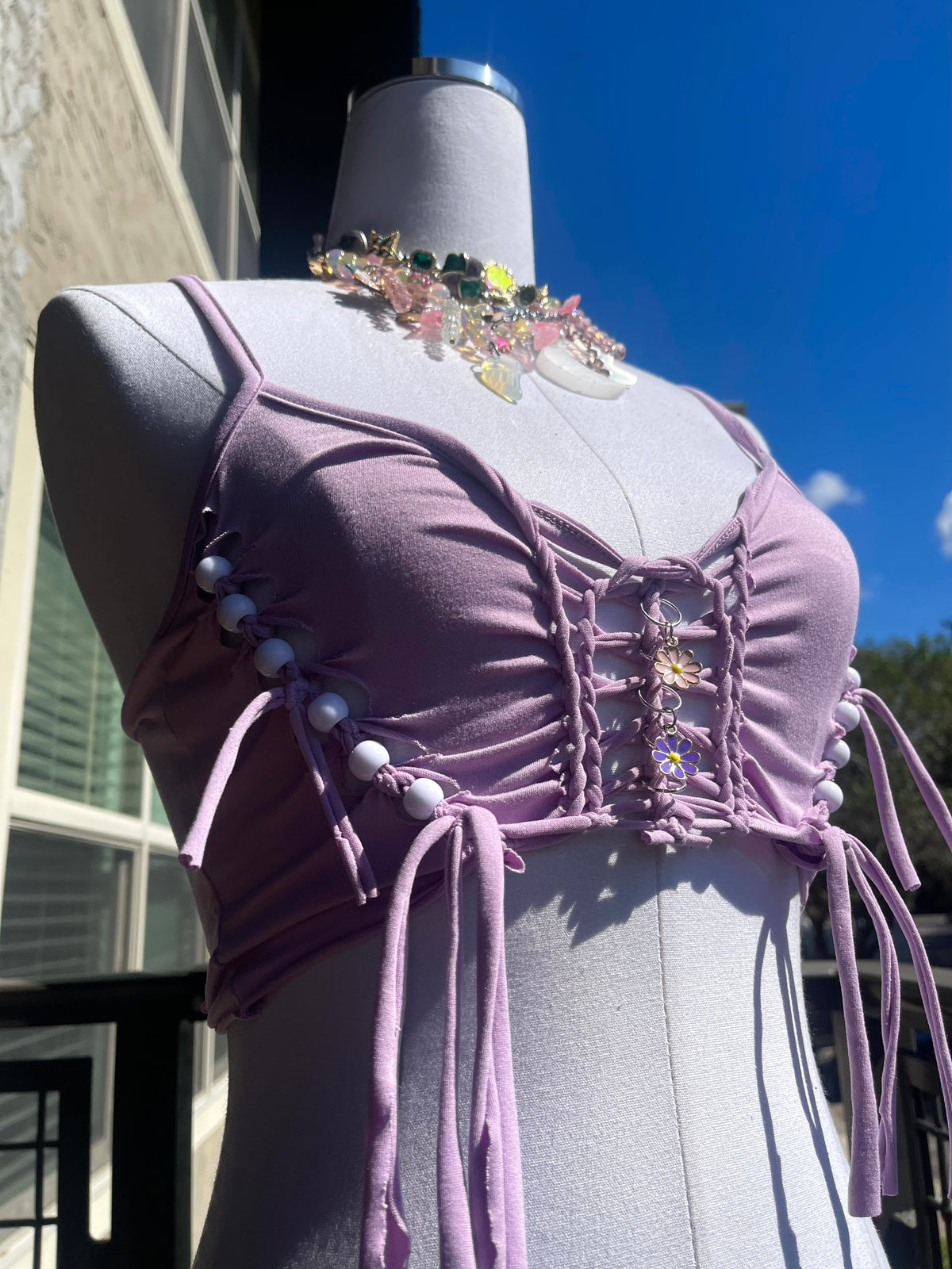 Moonlit Petals String Top (ᴍᴀᴅᴇ ᴛᴏ ᴏʀᴅᴇʀ)