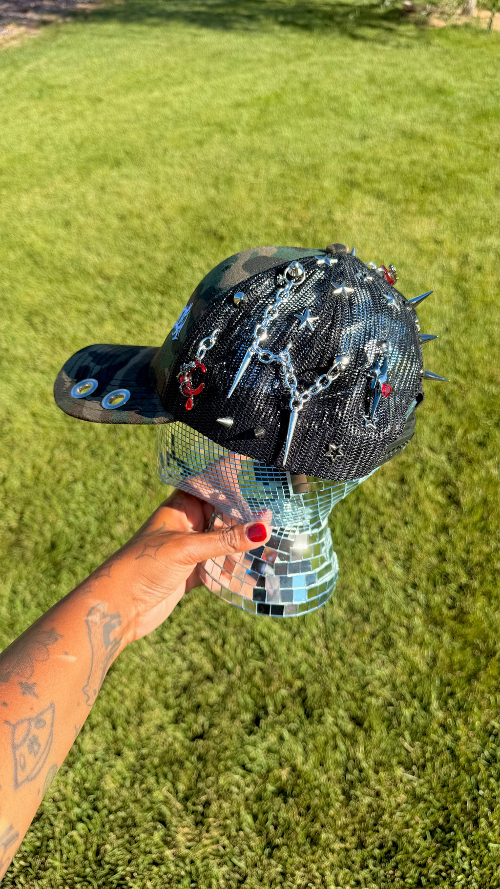 1 of 1 Peaked Camo Trucker Hat