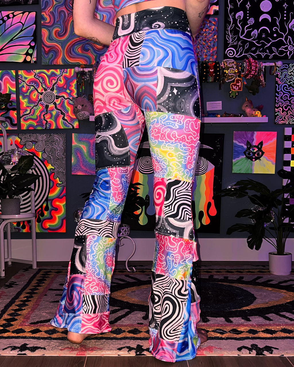 (READY TO SHIP) Patchwork Yoga Pants- Sizes: S, M, L
