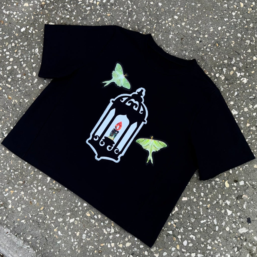 Moth to a Flame Cropped Tee 🕯️ M/L