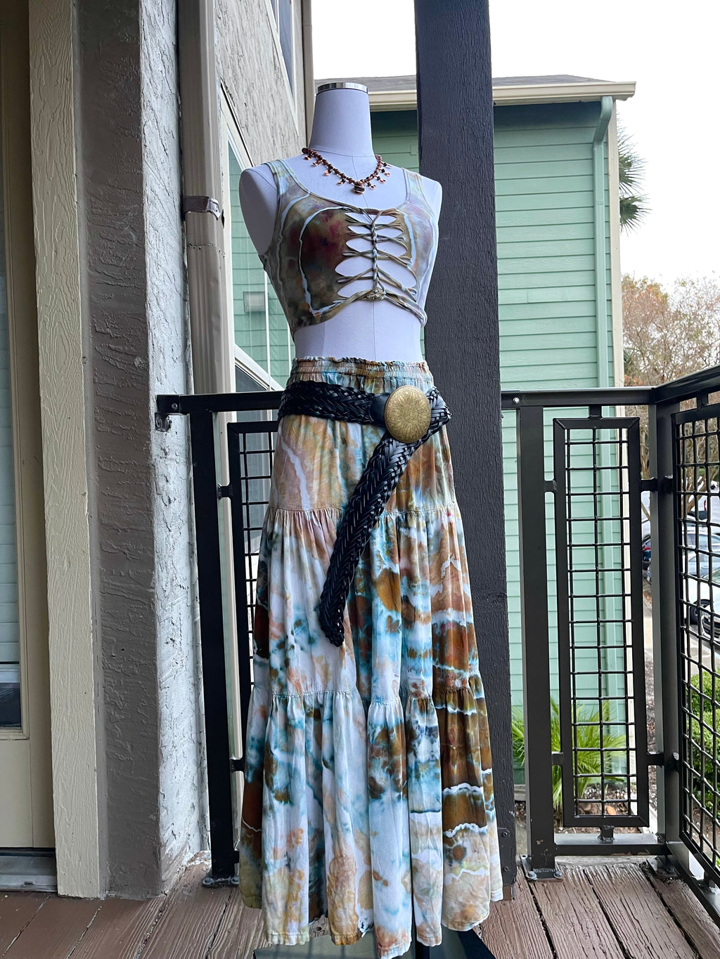 Ocean Floor Mirage Maxi Skirt Set (ᴍᴀᴅᴇ ᴛᴏ ᴏʀᴅᴇʀ)