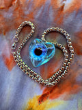 Sky Fae - Fairy Eye Heart Pendant + 15 inch chain