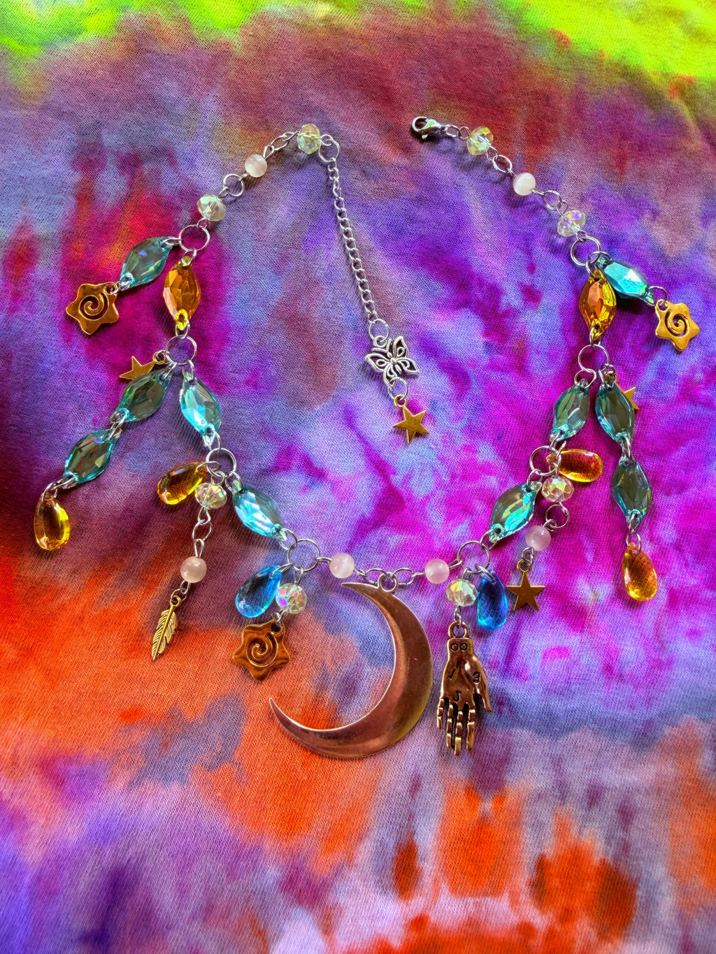 Heavenly Peace - Resin Crystal Charm Choker