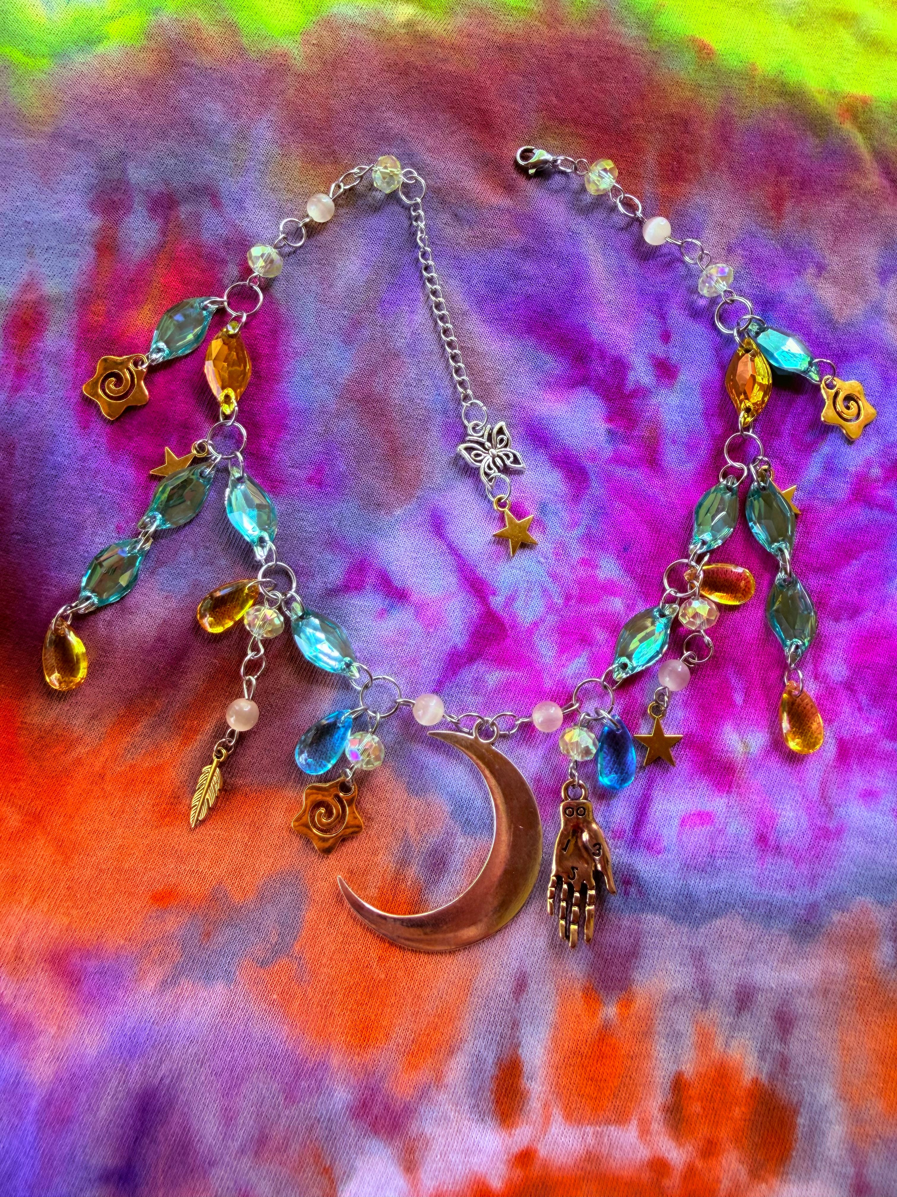 Heavenly Peace - Resin Crystal Charm Choker