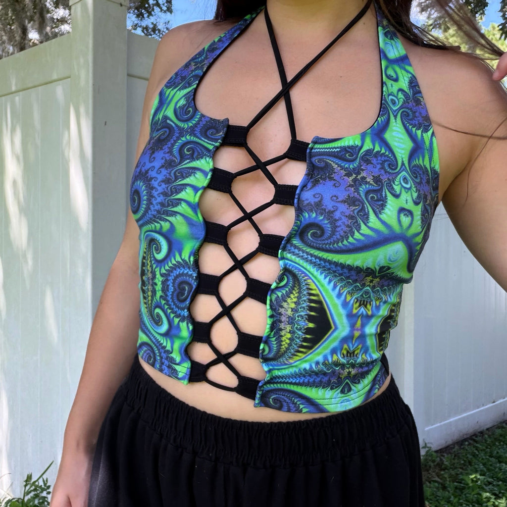 Lace-Up Halter Top M/L