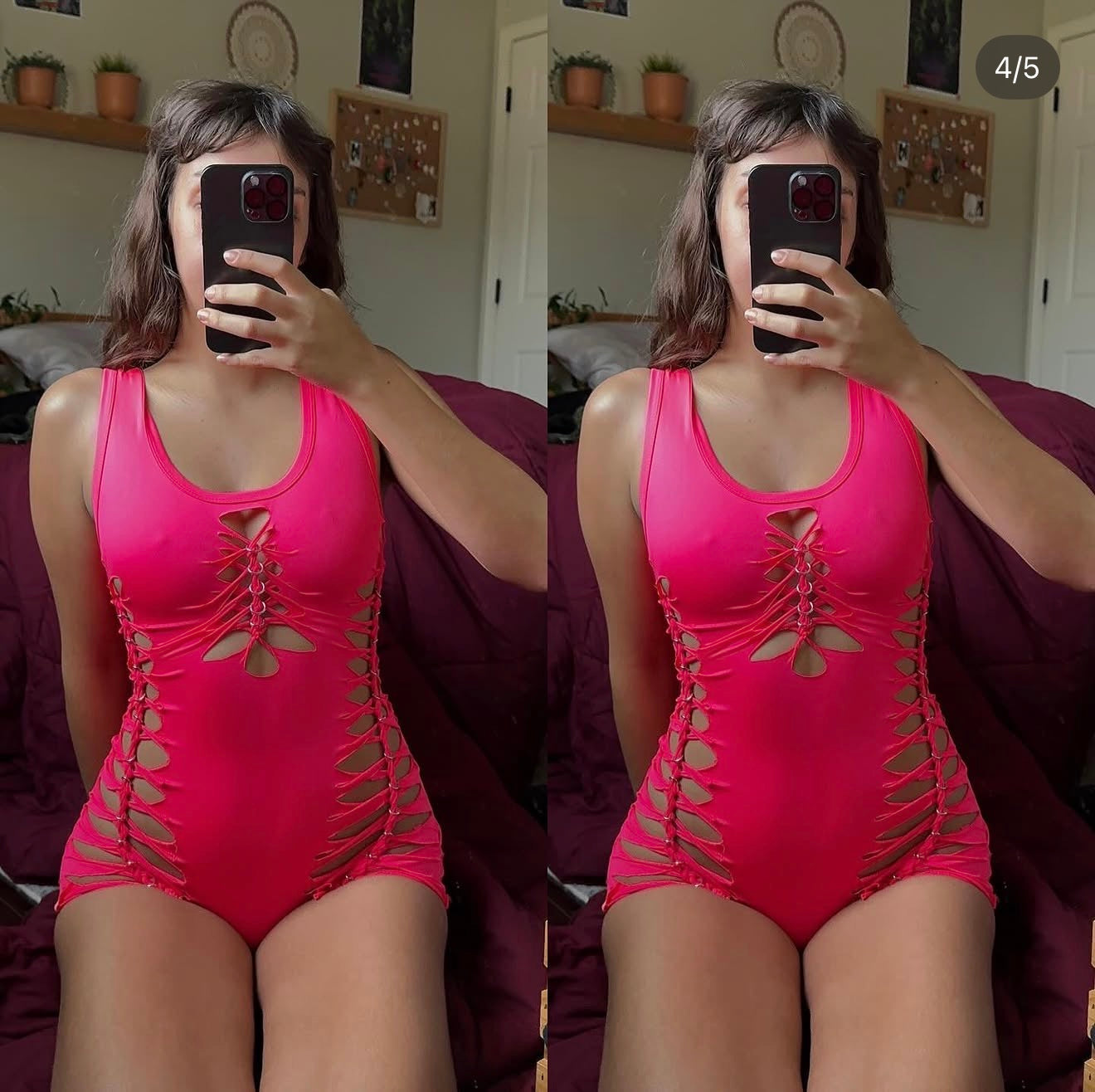 customizable slit weave romper w/ thick straps