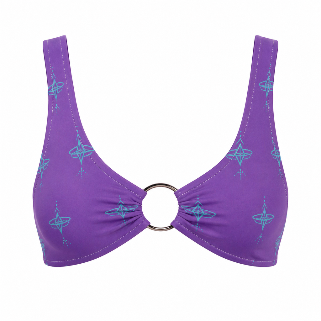 Awakening Purple Ring Front Bralette Top