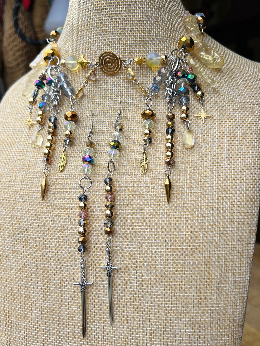 Custom Maggie Set - Eternal Spiral Choker + Earrings