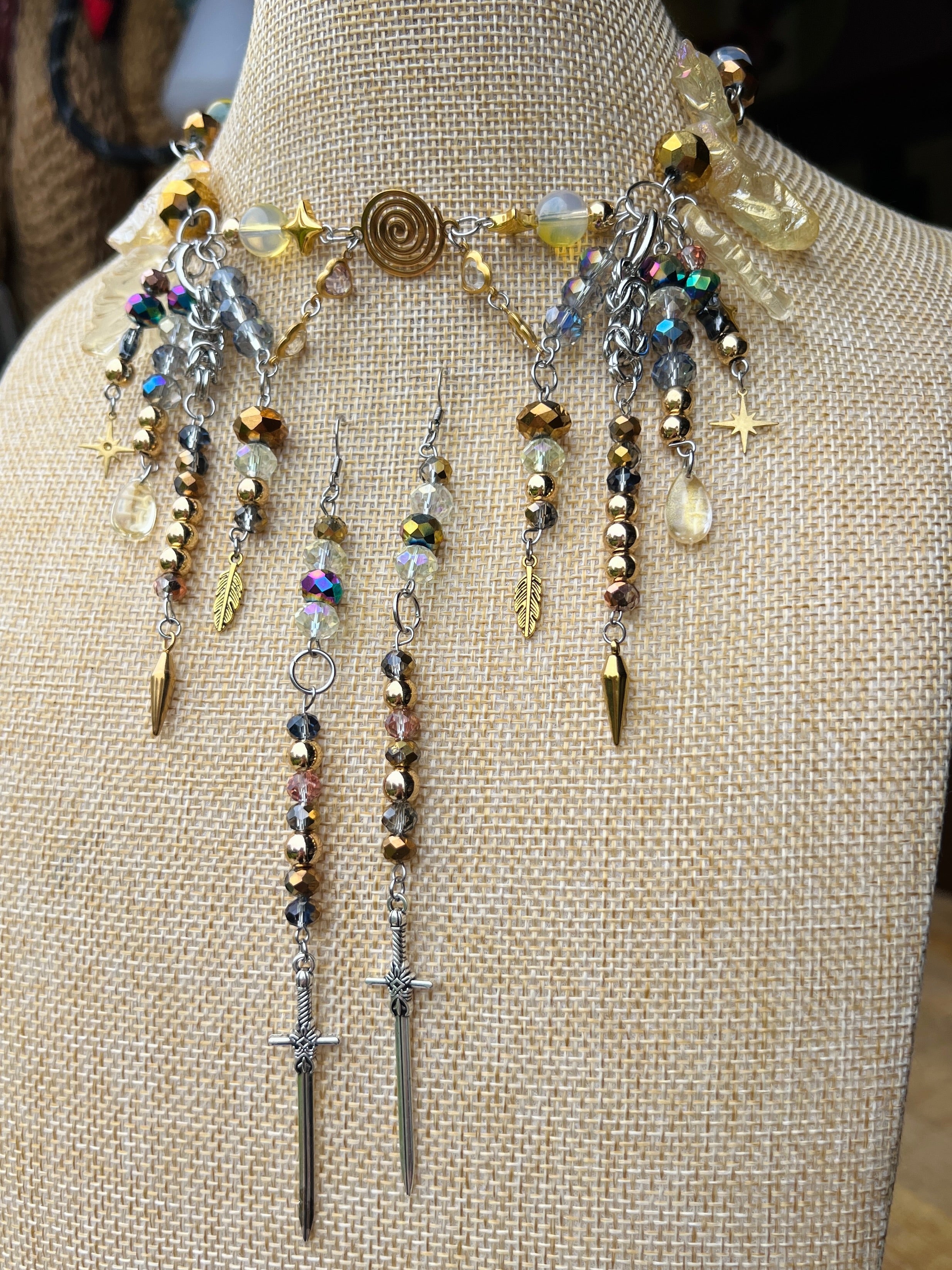 Custom Maggie Set - Eternal Spiral Choker + Earrings
