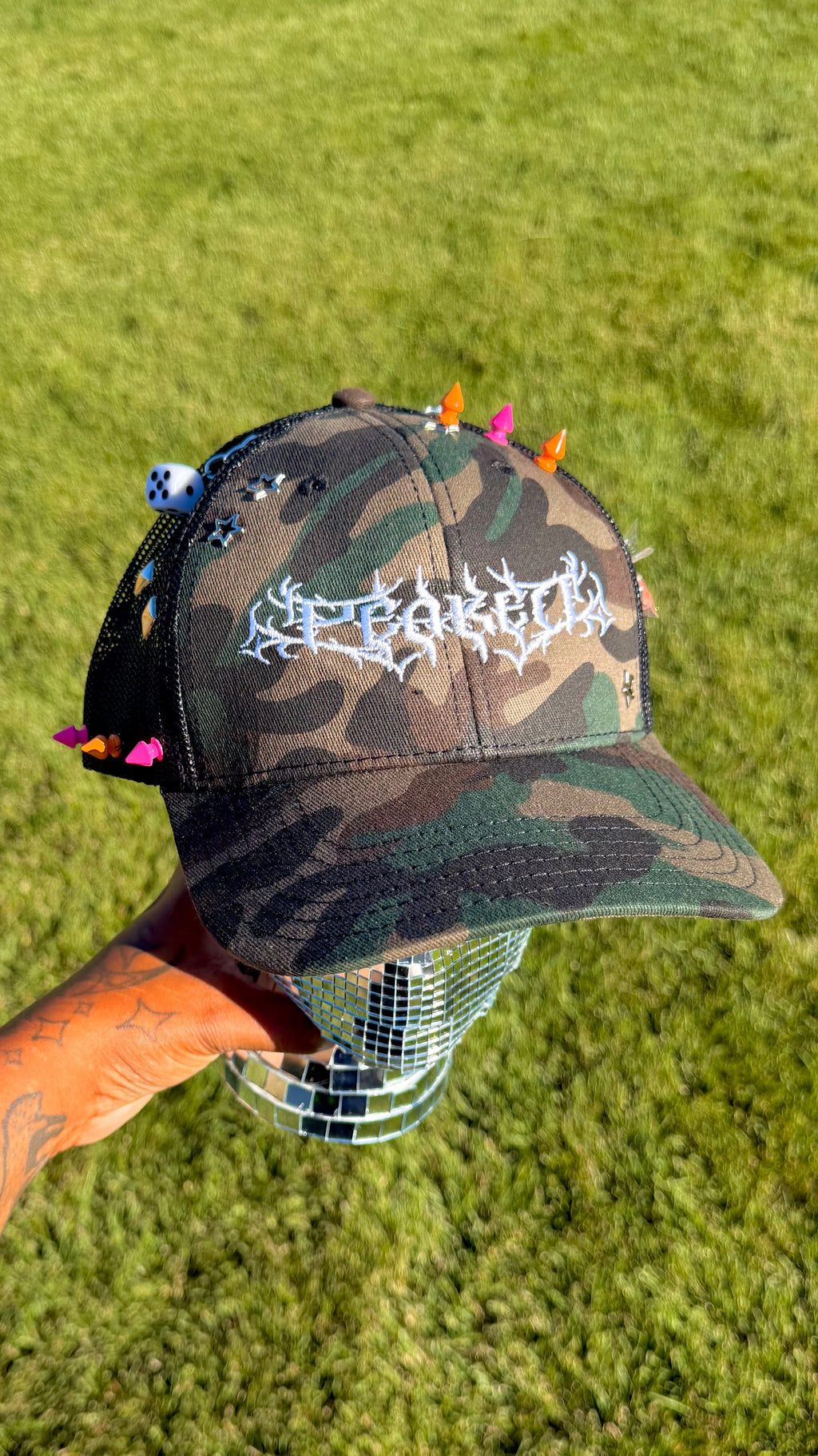 1 of 1 Peaked Camo Trucker Hat