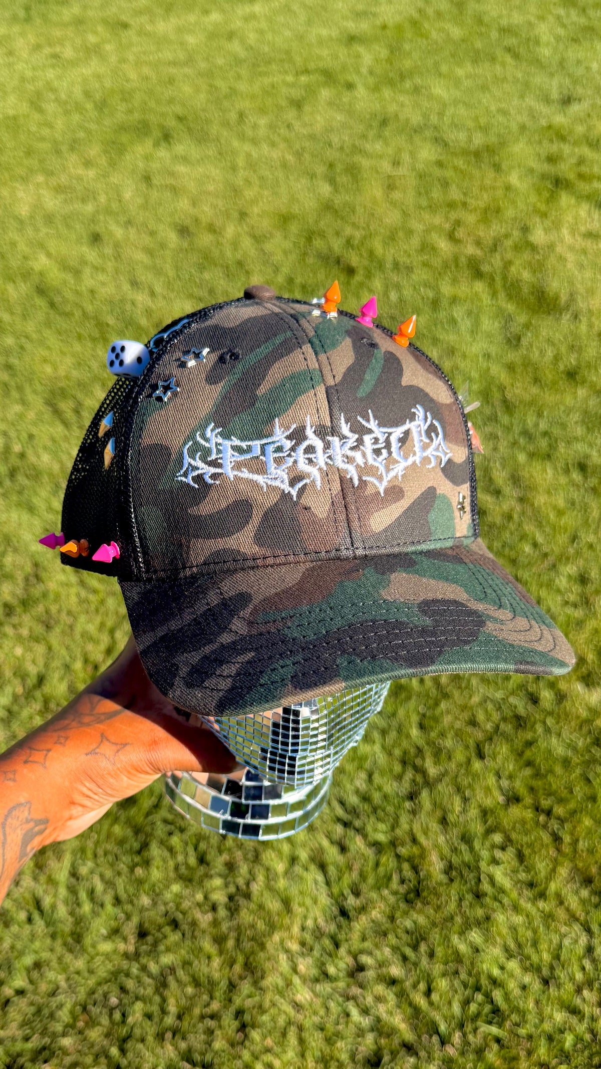 1 of 1 Peaked Camo Trucker Hat