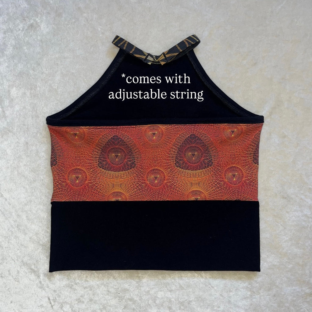 Web Of Interconnection High Neck Top M/L