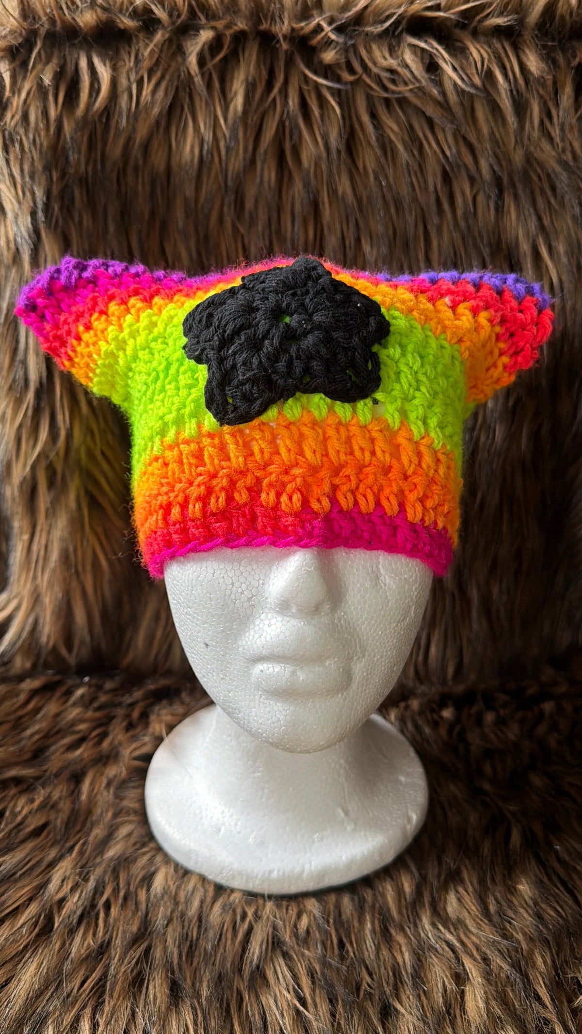 kitty cat crochet hats
