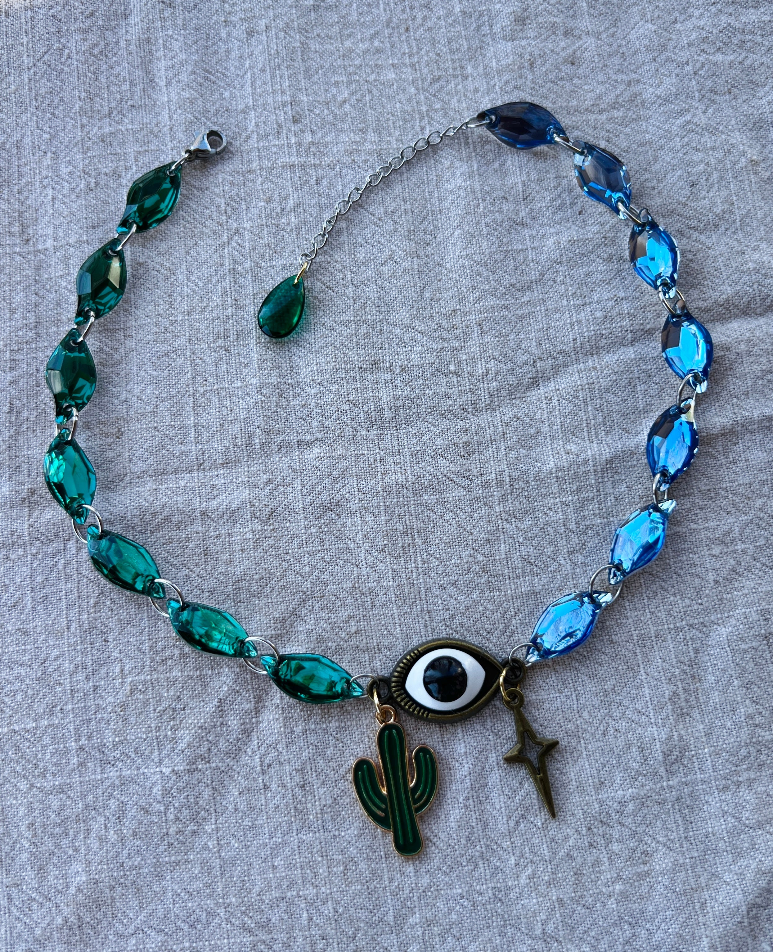 Desert Dew - Resin Crystal Third Eye Choker