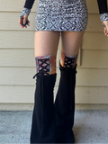 MTO Lace up Flare Leg Warmers