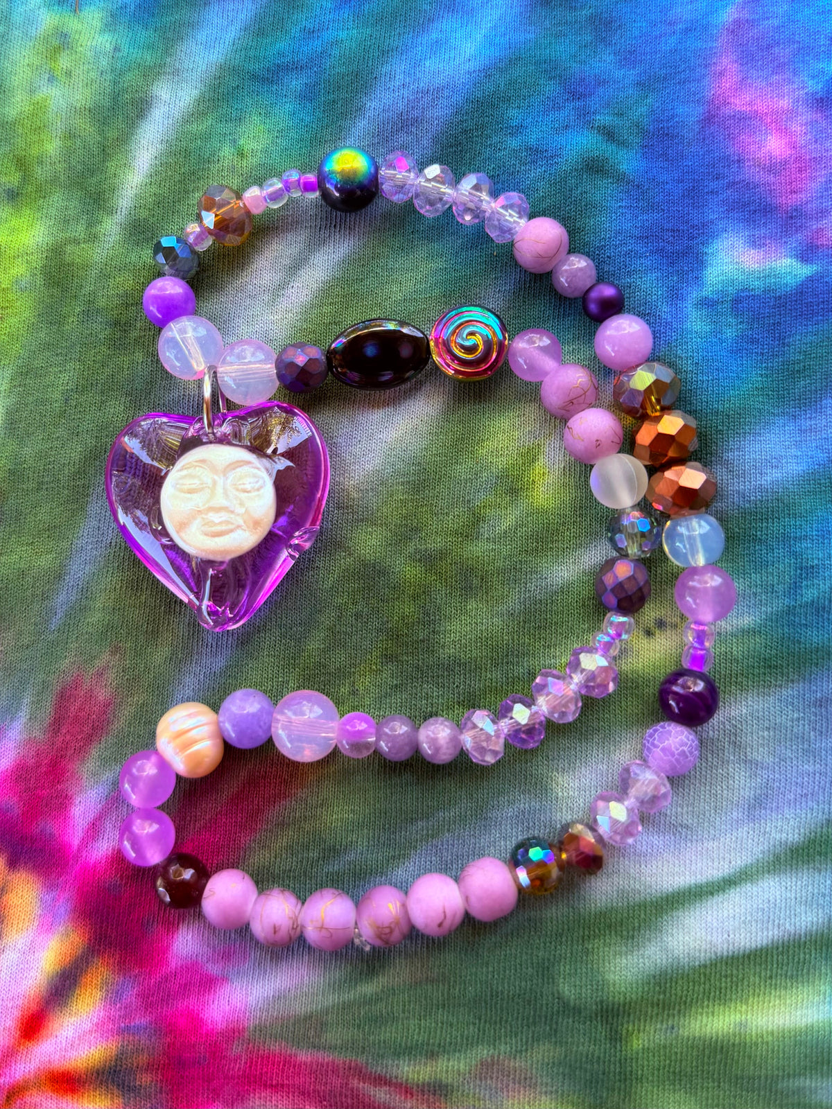 Mystic Vision - Moon Heart Stretch Necklace