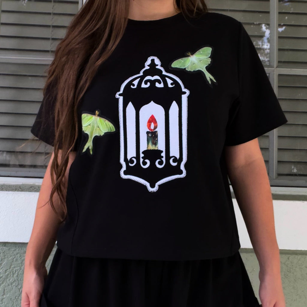 Moth to a Flame Cropped Tee 🕯️ M/L