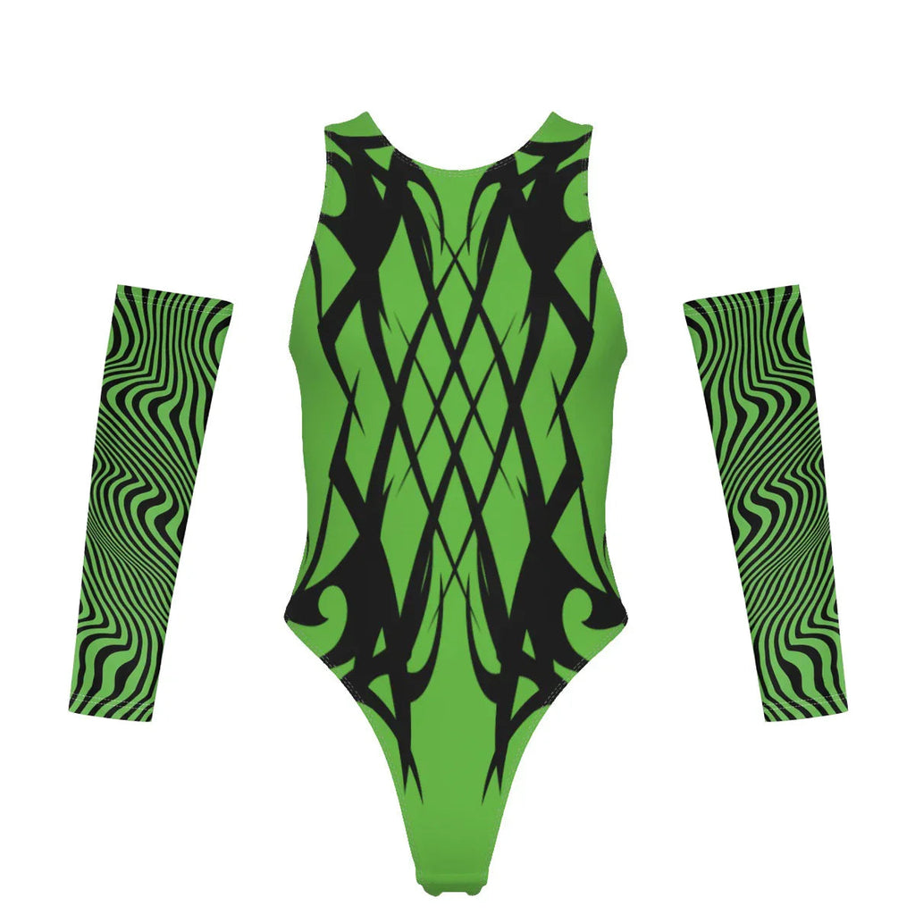 Moxie Women's Tank Bodysuit with Gloves