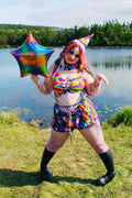 Rainbow Ruffles Clown Set