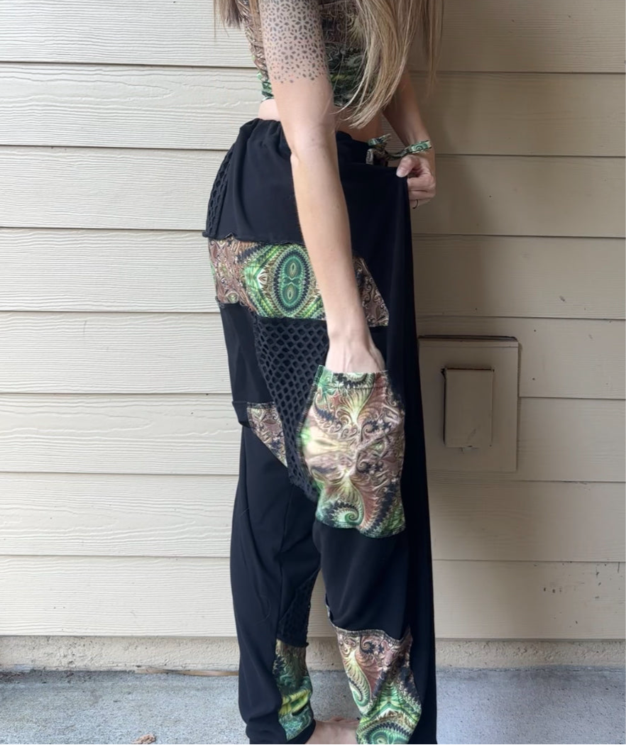 MTO Mesh Patchwork Harems