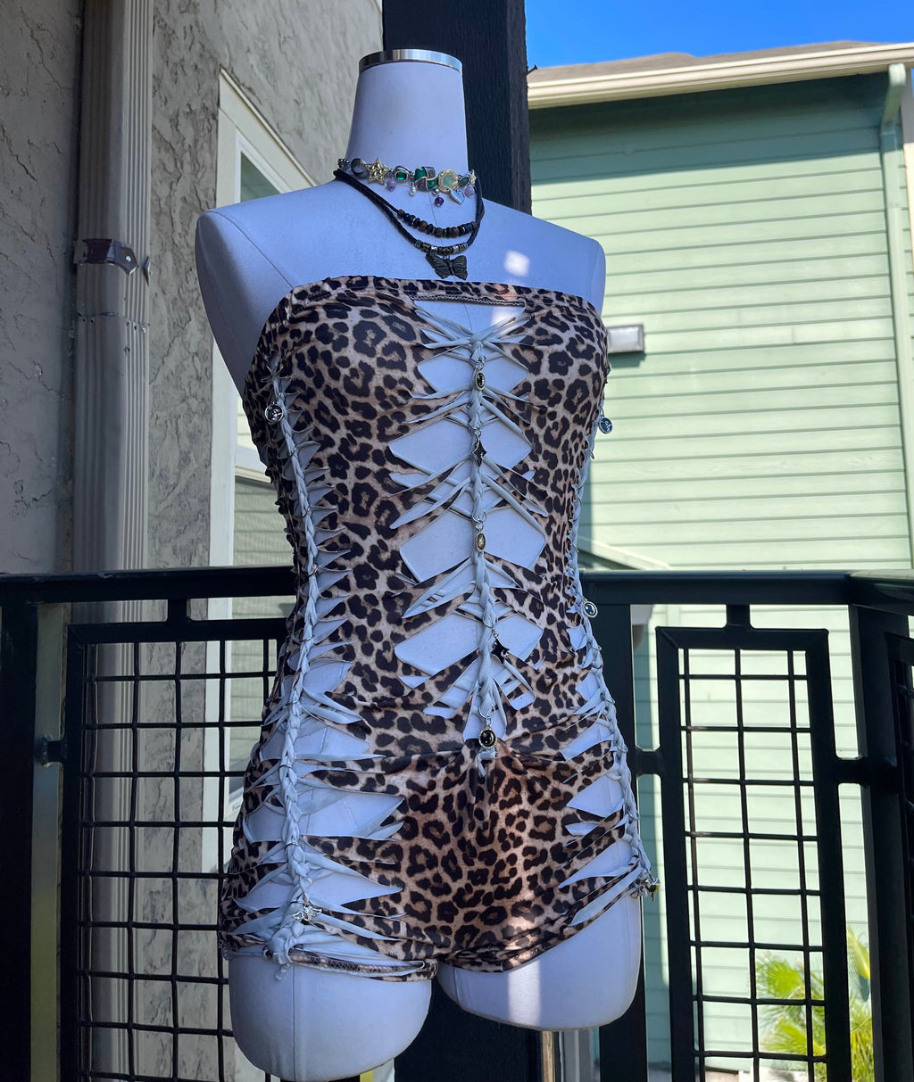 Wild Cheetah Tube Romper (ᴍᴀᴅᴇ ᴛᴏ ᴏʀᴅᴇʀ)