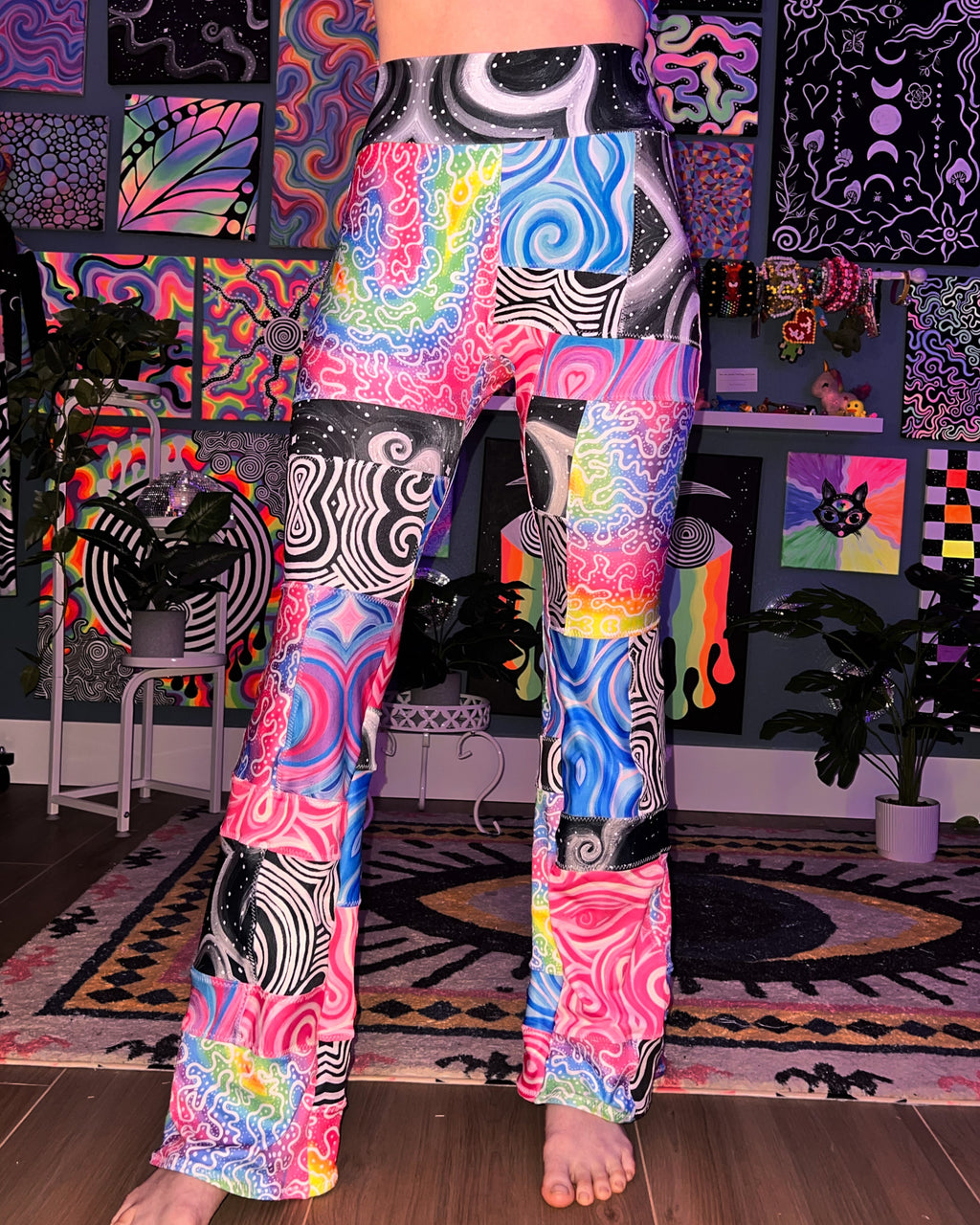 (READY TO SHIP) Patchwork Yoga Pants- Sizes: S, M, L