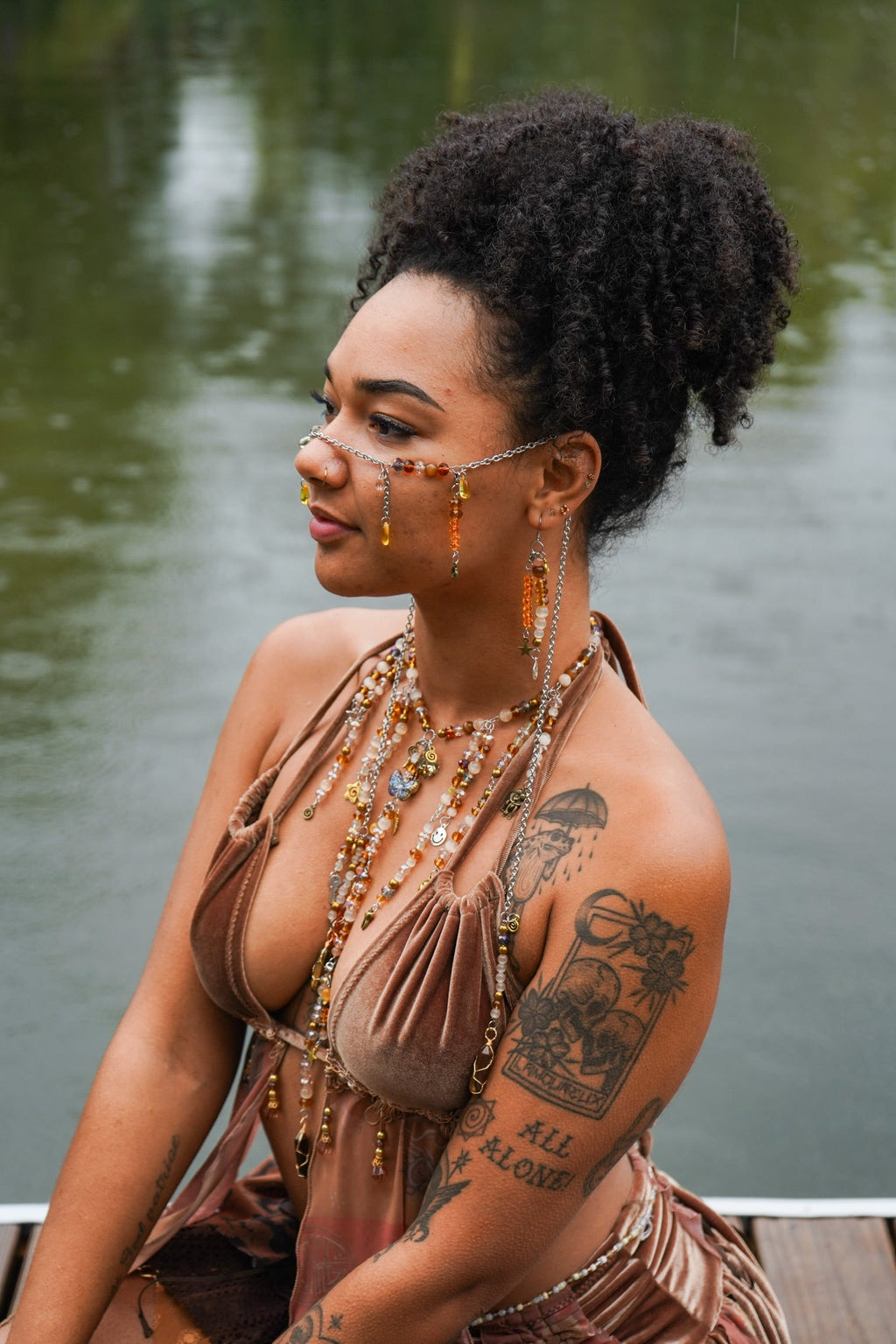 Custom Tatum Set - Drip Chain + Earrings + Face Chain