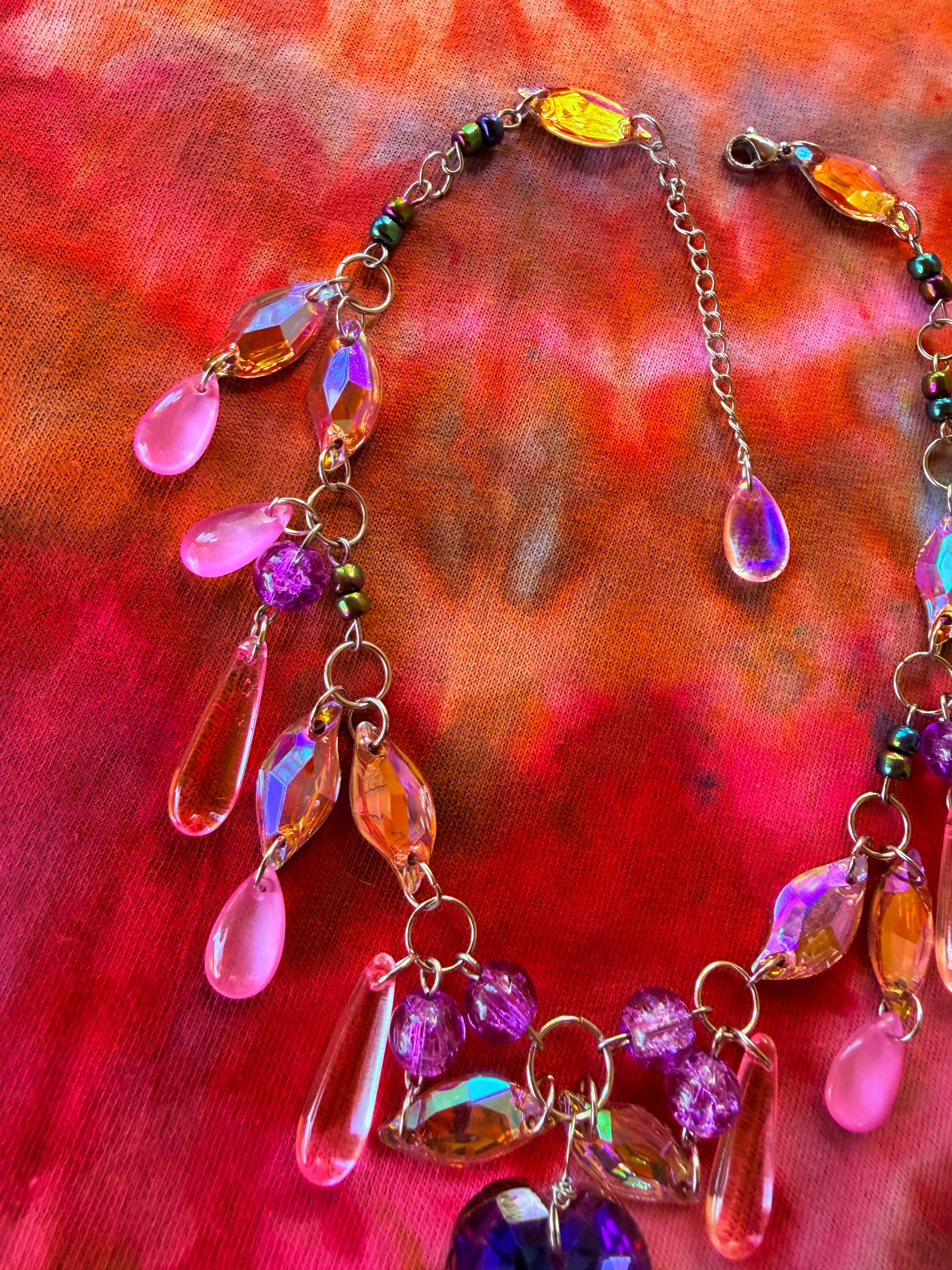 Acid Rain - Resin Crystal Charm Choker