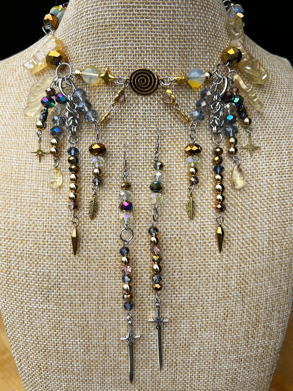 Custom Maggie Set - Eternal Spiral Choker + Earrings