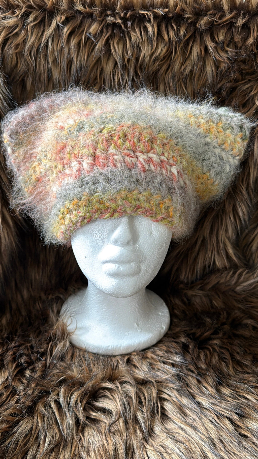 kitty cat crochet hat
