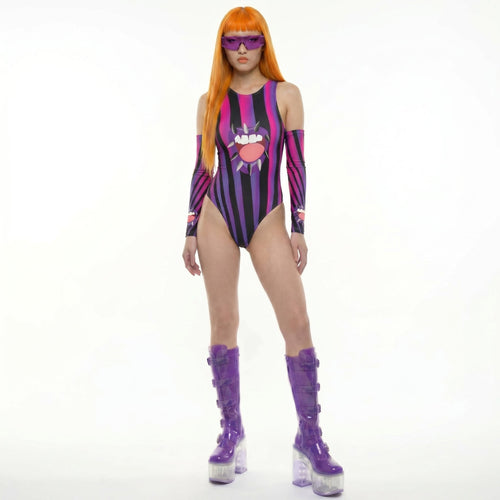 Chromatica Scream Women's Tank Bodysuit with Gloves