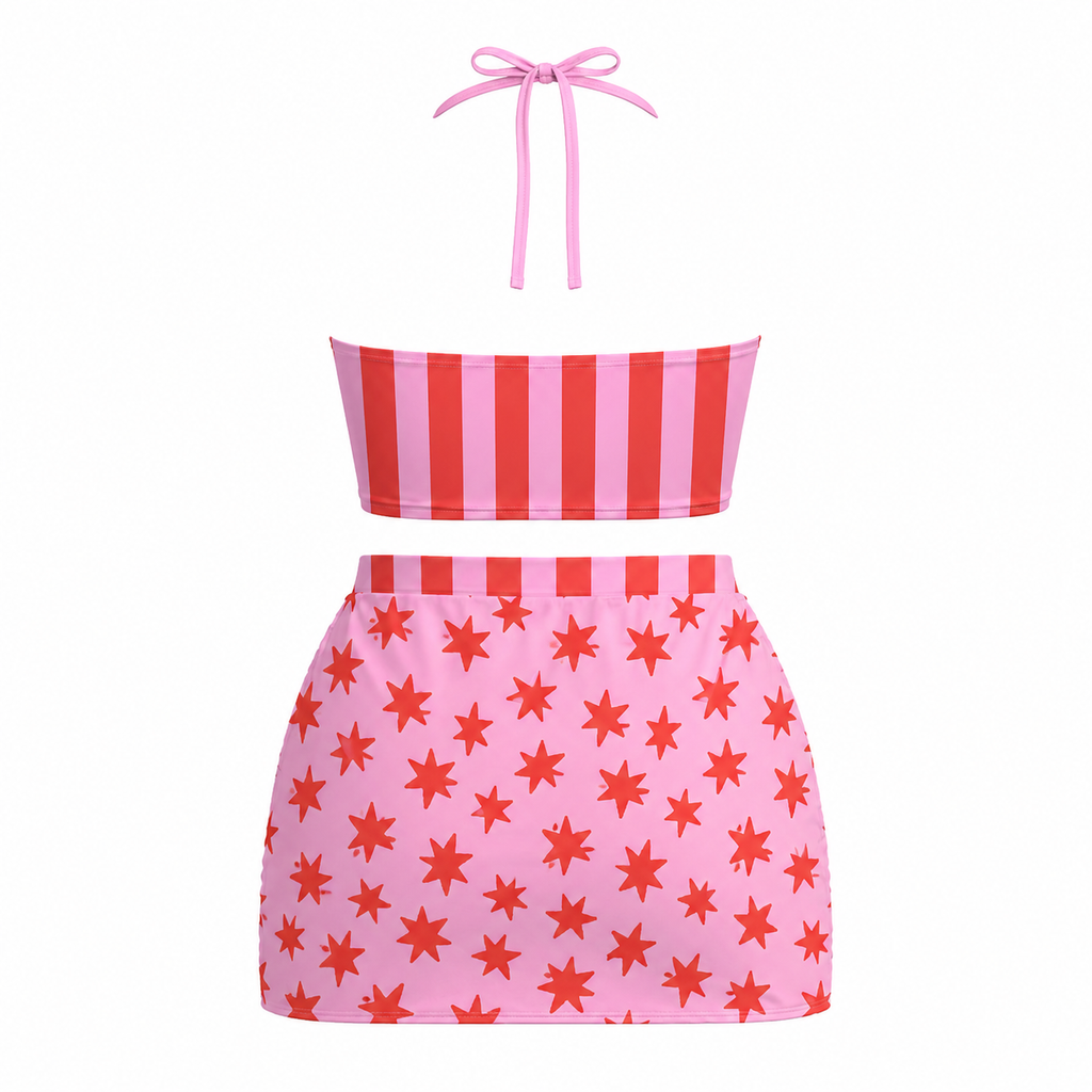 Cosmic Lady Halter Neck Top & Skirt Suit