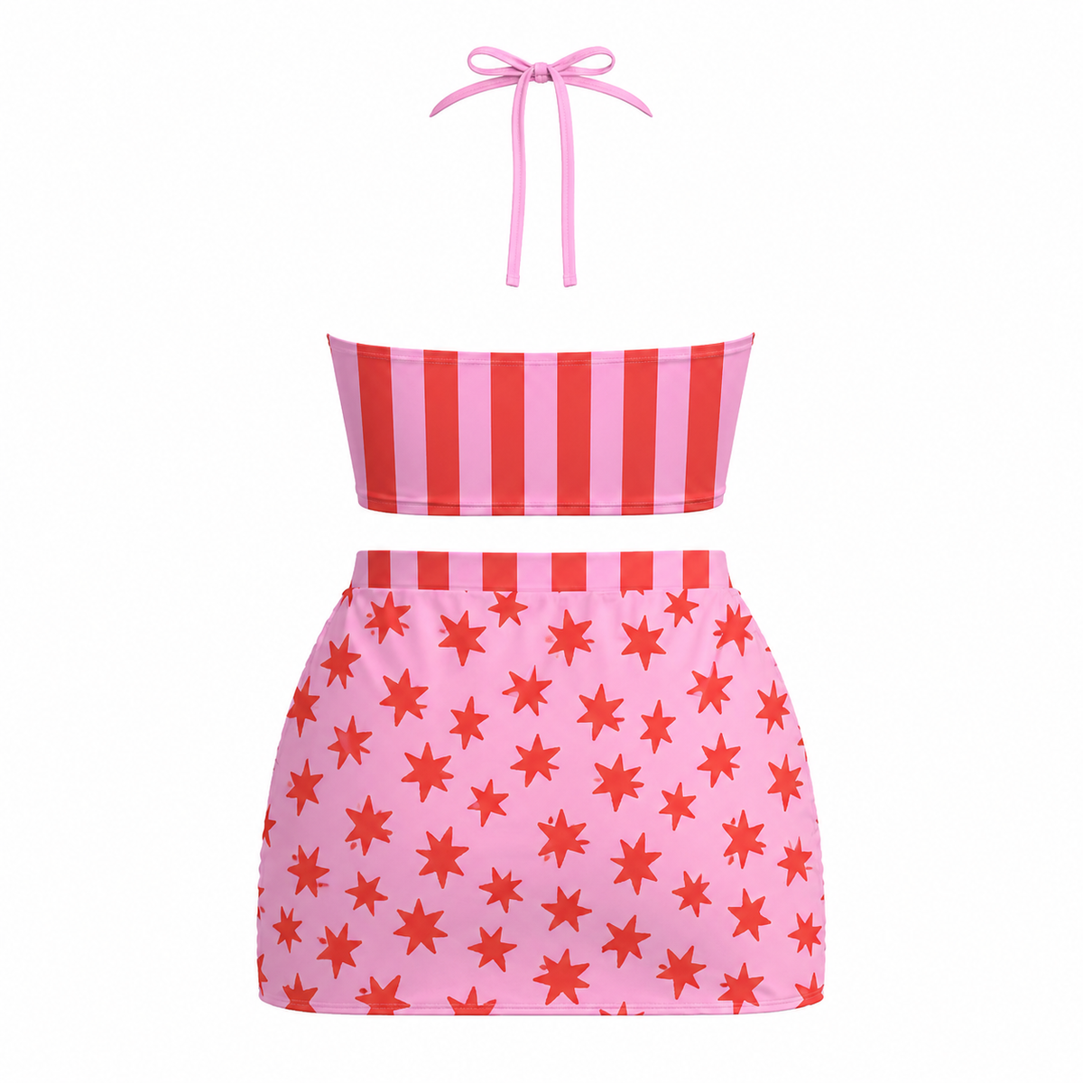 Cosmic Lady Halter Neck Top & Skirt Suit