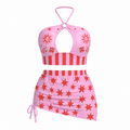 Cosmic Lady Halter Neck Top & Skirt Suit