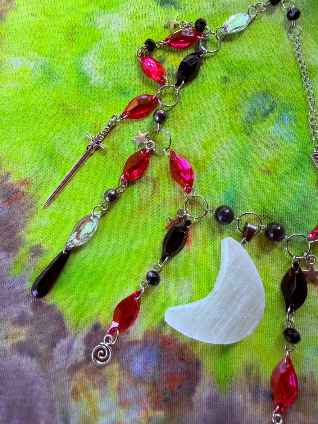 Moon Beam Ecstasy - Resin Crystal Charm Choker