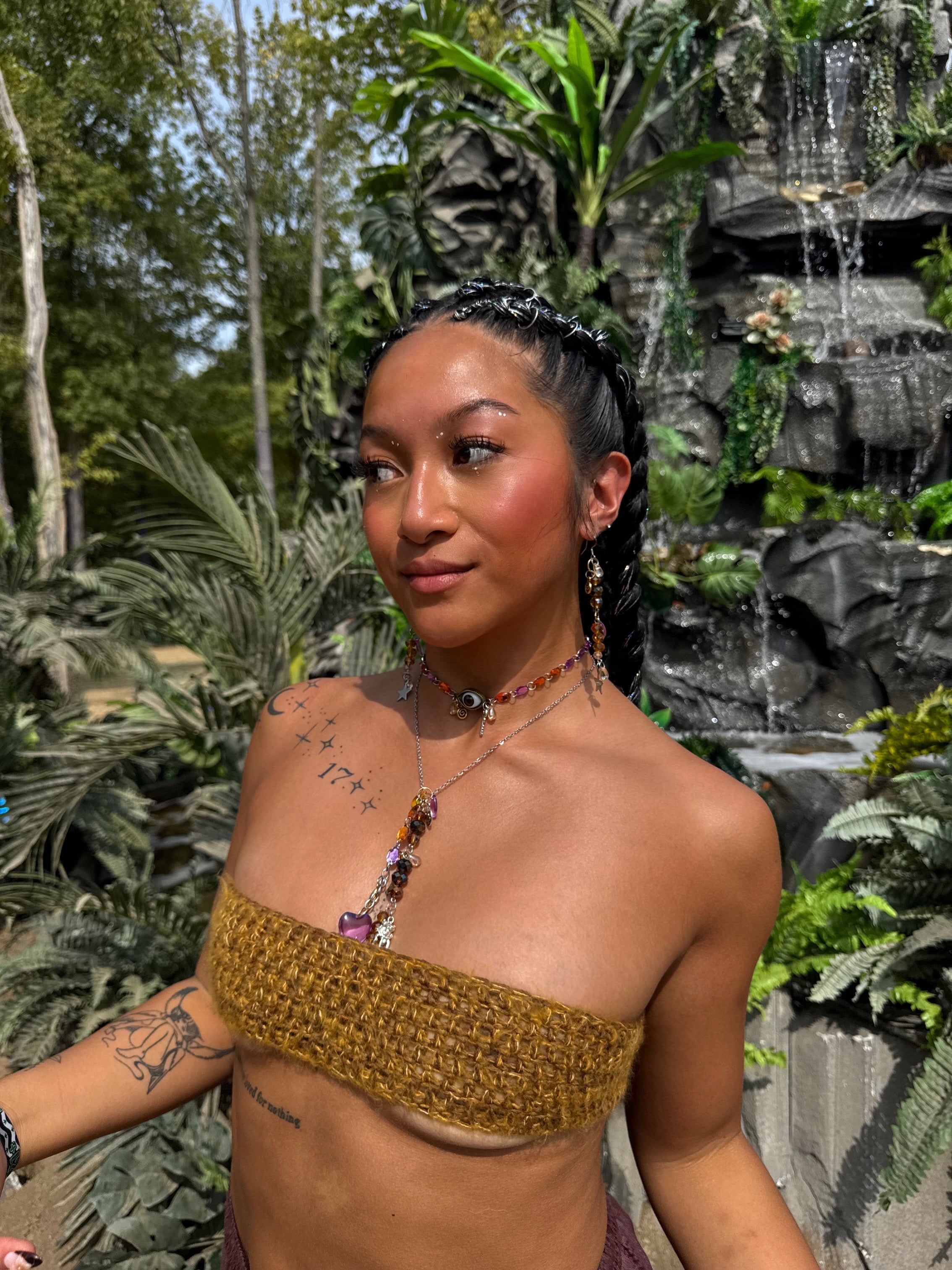 Custom Venus Set - Crystal Third Eye Choker + Drip Chain + Earrings