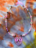 Silk Fae  - Fairy Eye Heart Stretch Necklace