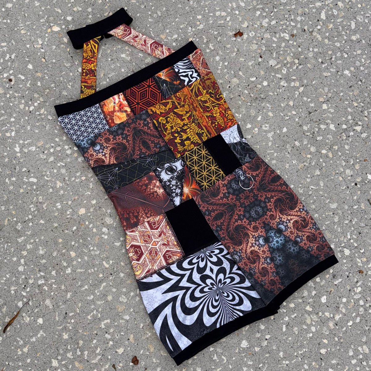 Patchwork Choker Romper S/M