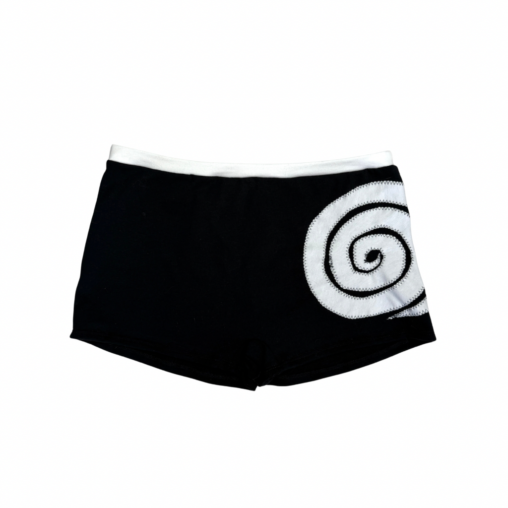 Into the Portal - Mid-rise Shorties (Black/White - RTS)