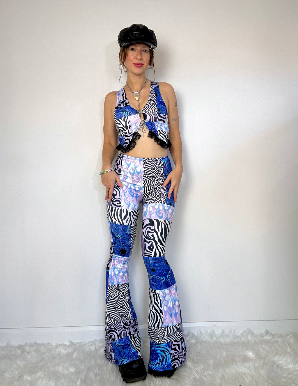 Iceflare Patchwork Flare Pants (MTO)