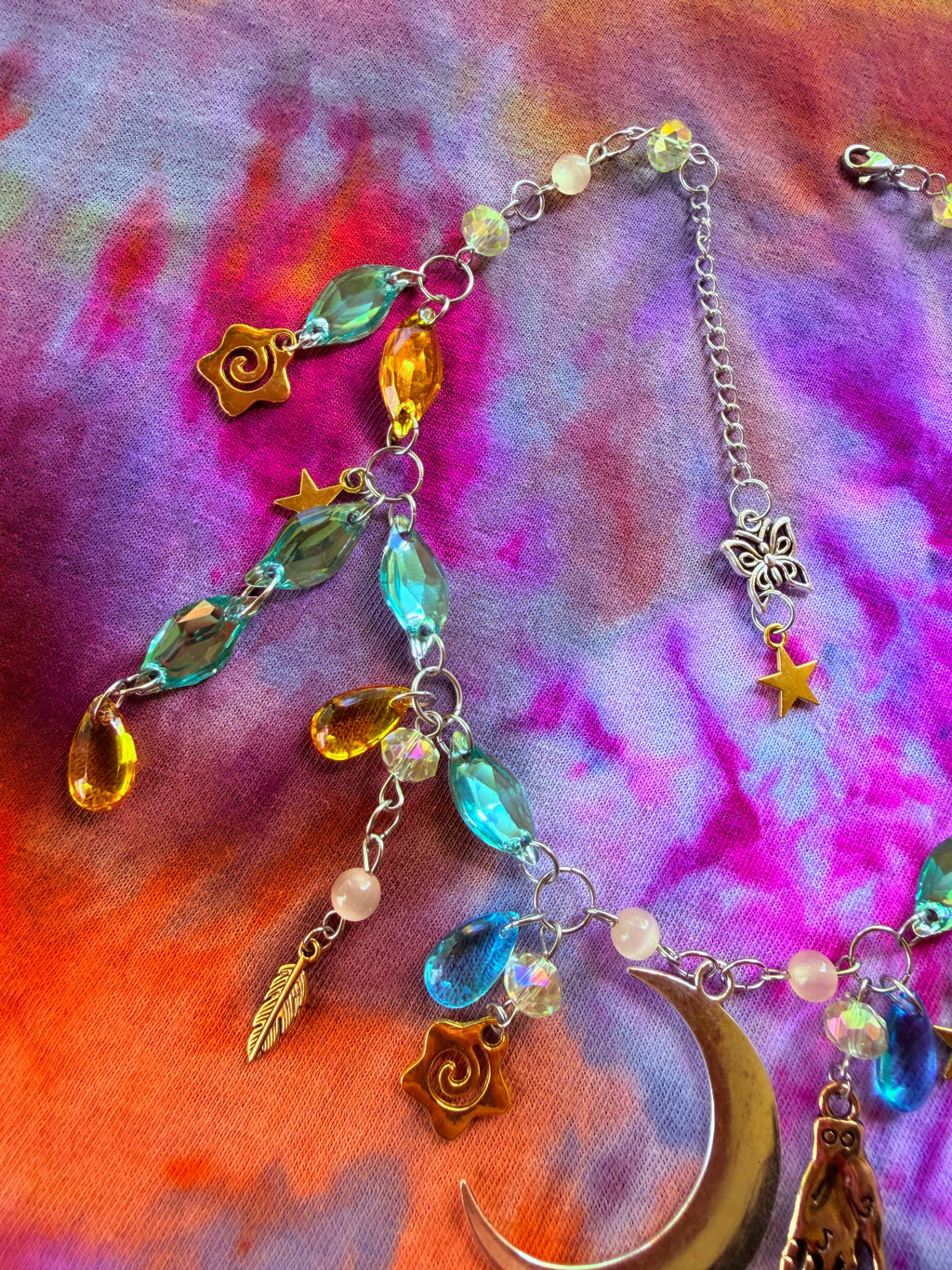 Heavenly Peace - Resin Crystal Charm Choker