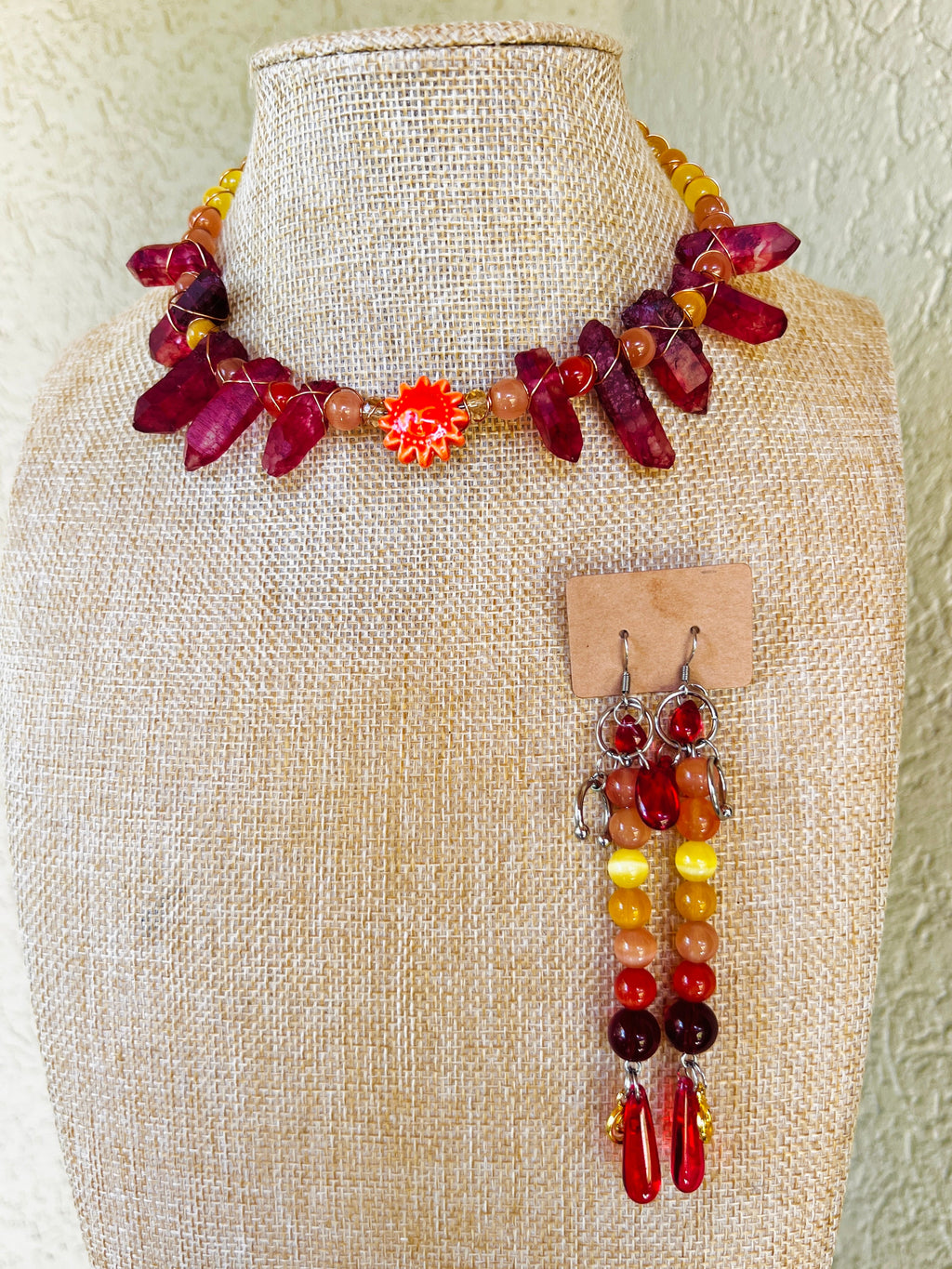 Custom Marz Set - Crystal Collar + Earrings